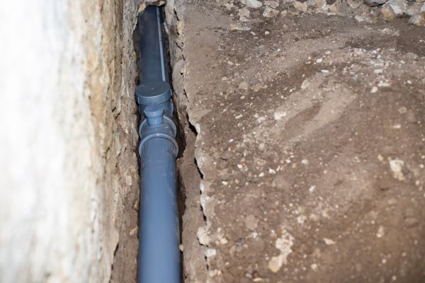 Drain Line Installation in Easton