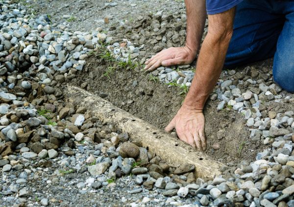 French Ditch Installation in Easton