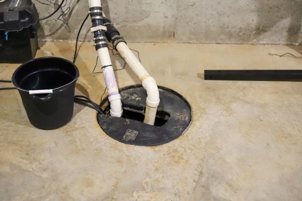 Interior Basement Drainage in Easton