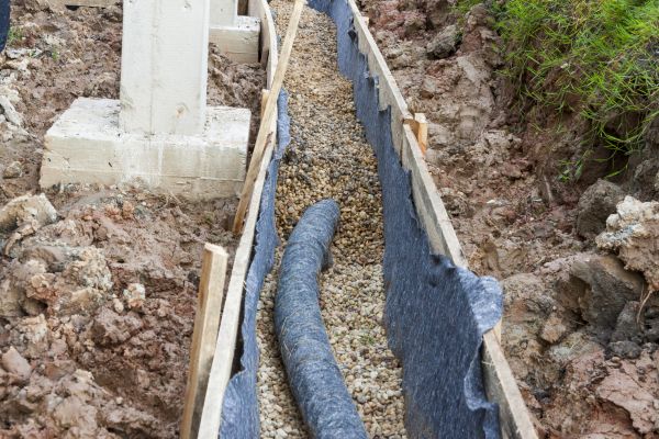 French Drain Installation in Easton